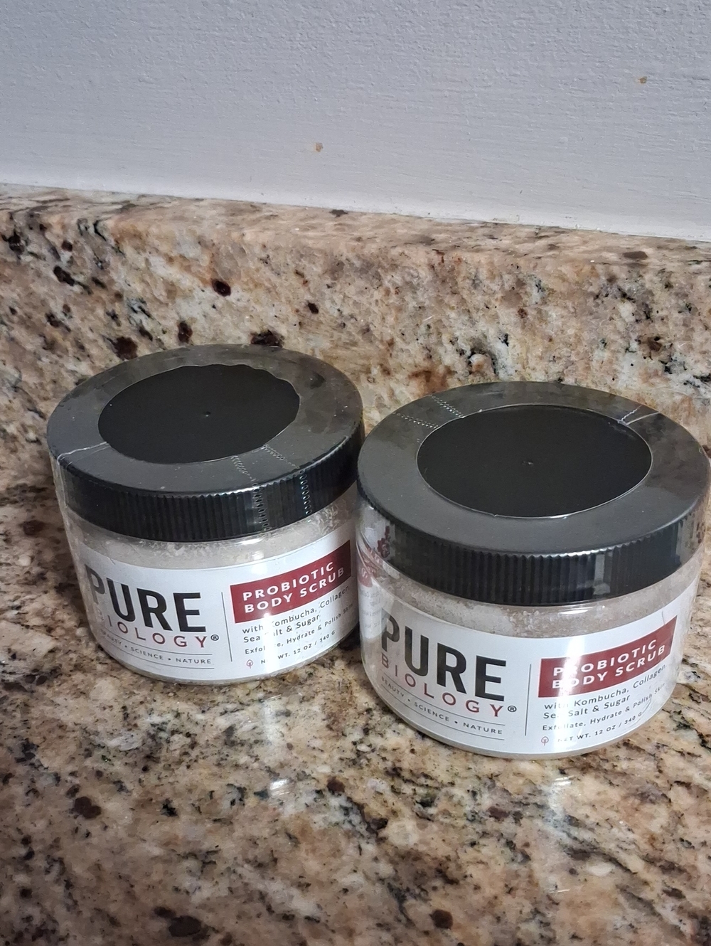 2 New pure biology probiotic body scrub